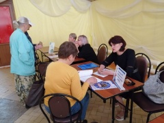 Сегодня в санатории Сосновый бор состоялась Ярмарка вакансий для граждан, вынужденно прибывших с территории Донецкой и Луганской Народных республик, и Украины